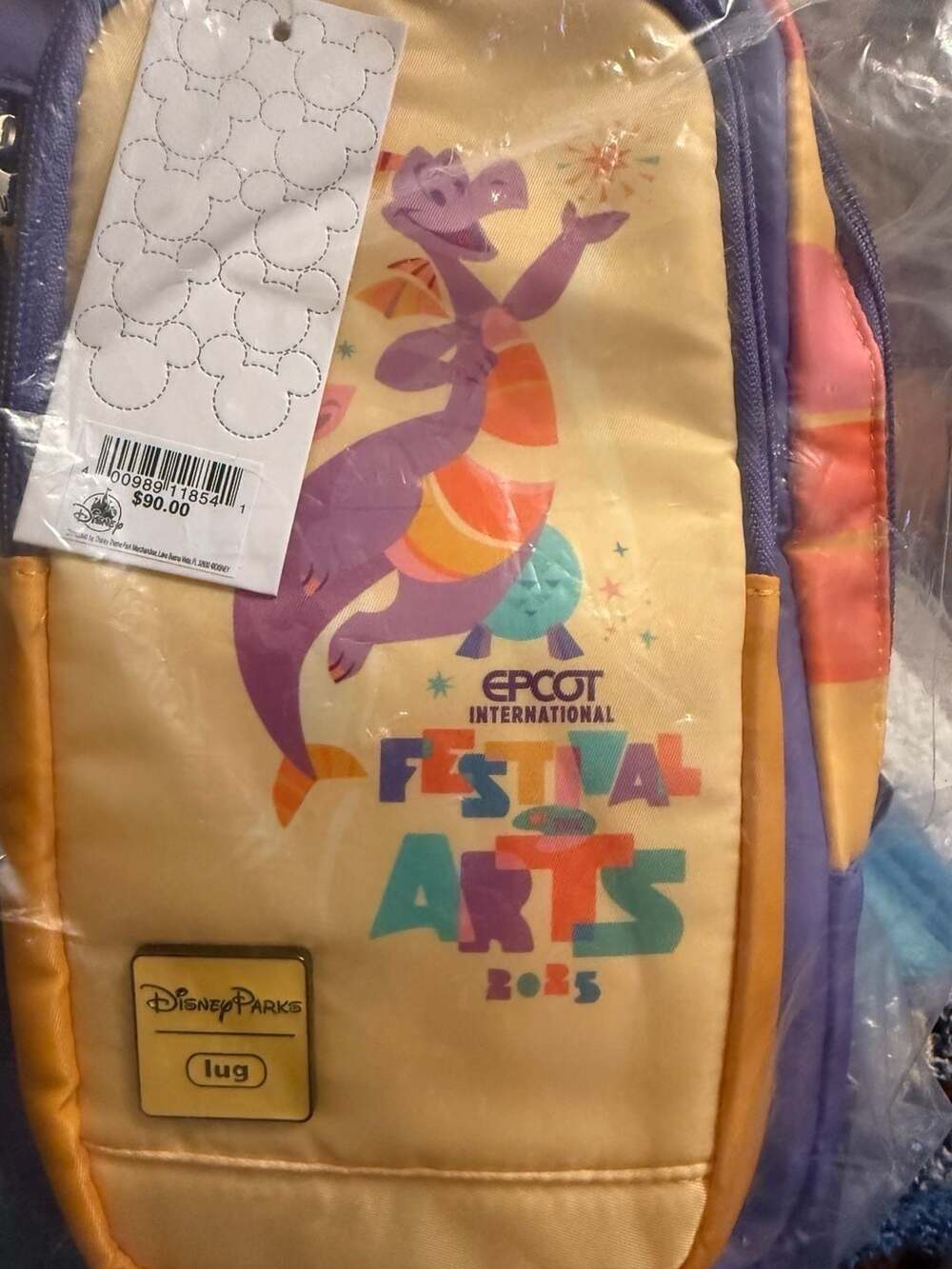 Disney Parks EPCOT International Festival of the Arts 2025 Figment Lug Bag